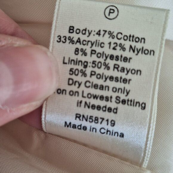 Truth and Pride Moto Jacket Women's Cream Metallic Long Sleeve Size S - Picture 5 of 9